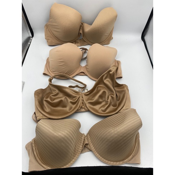Soma - Victoria's Secret Warner's Bras 36D 36DD Beige Full Coverage Bundle Lot 4 - Picture 1 of 12
